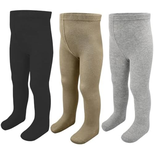 Baby Girls Tights Leggings 3 Pack Cotton Thick 0-24 Month Newborn Infant Toddler Stocking Pants
