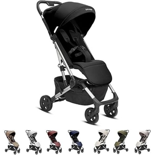 Colugo Compact Stroller - One Hand Fold Lightweight Stroller, Travel Stroller, Toddler Stroller, Airplane Stroller, Foldable Stroller with Rain Cover, Backpack and Cup Holder (Black)