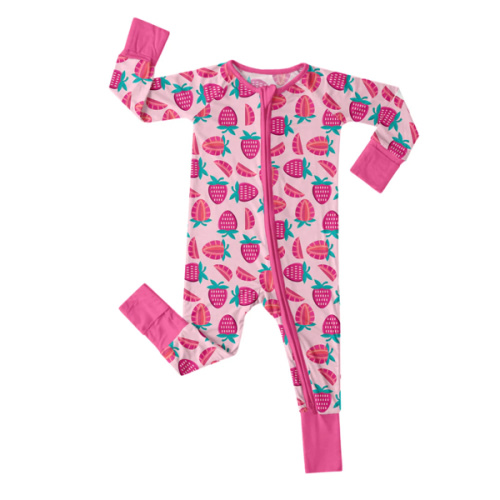 Sweet Strawberries Convertible Zippered Romper – Zumbamboo