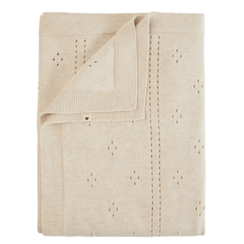 Willaby | BIBS knitted pointelle blanket | ivory – willaby