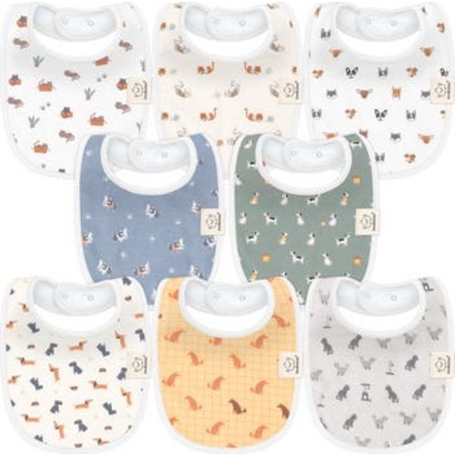 8-Pack Baby Drool Bibs
