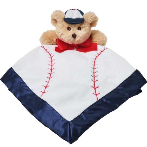 Bearington Baby Lil' Slugger 15" Baseball Snuggler Security Blanket