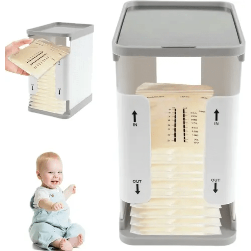 ZLHETWT Breastmilk Freezer Organizer 1700ml Breast Milk Storage Organizer Reusable Breast Milk Storage Tower First in First Out Breastmilk Bag Organizer for Freezing Breastmilk Freezer 20.5×16.5×12cm : Amazon.com.au: Baby