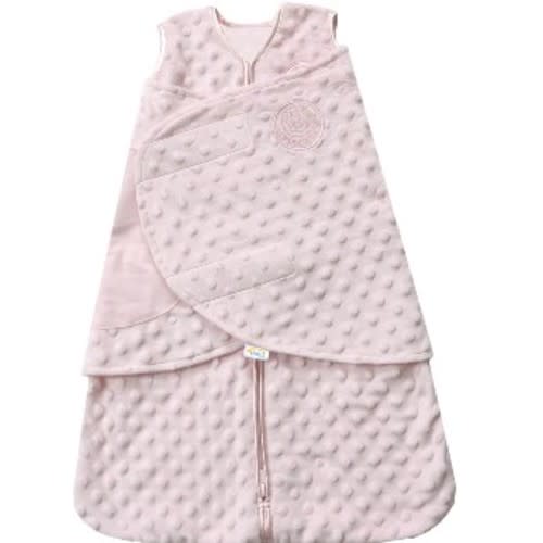 Pink Plushy Dot Velboa Swaddle | HALO