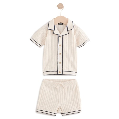 Kids' Tipped Cotton Button-Up Polo Sweater & Shorts Set, 12-18M
- Only 1 left