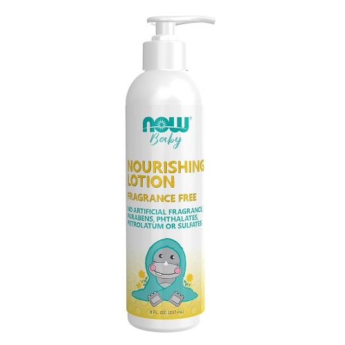 NOW Foods Baby, Nourishing Baby Lotion, Fragrance Free, Paraben Free, 8 Fluid Ounces