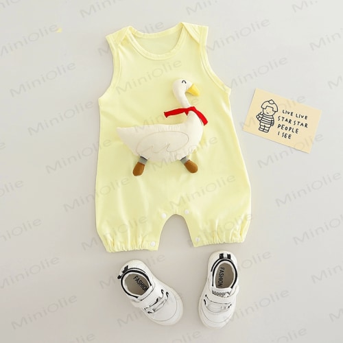 Baby 3D Goose Yellow Romper/Bodysuit