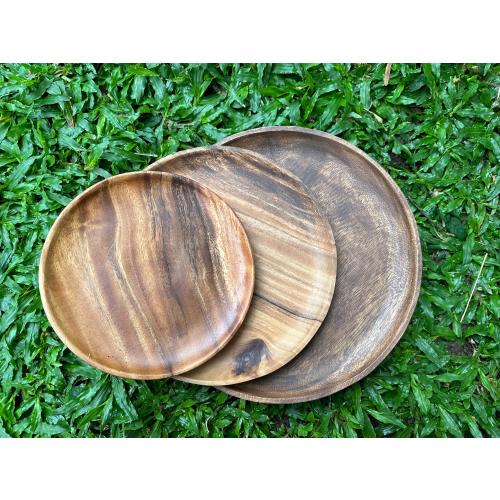 Artisan Acacia round plate |Wooden Round plate | Wood plate | Wooden plates | Wooden Serving Set | Home Kitchen Decor Gifts | Gift Set