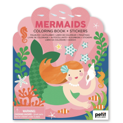 Mermaids Coloring Book + Stickers from Handzy in Covington