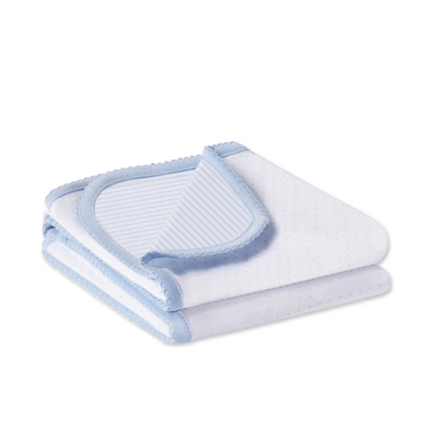 Reversible Baby Blanket in French Blue
