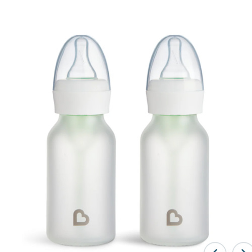 Bond™ Silicone Glass Bottle White 4oz, 2pk | Munchkin