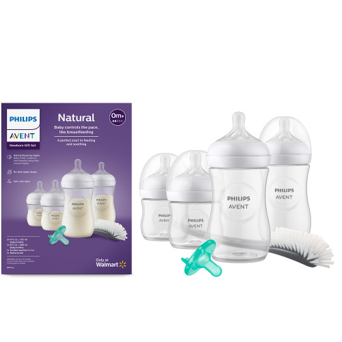 Philips Avent Natural Baby Bottle with Natural Response Nipple Newborn Gift Set, SCD837/03