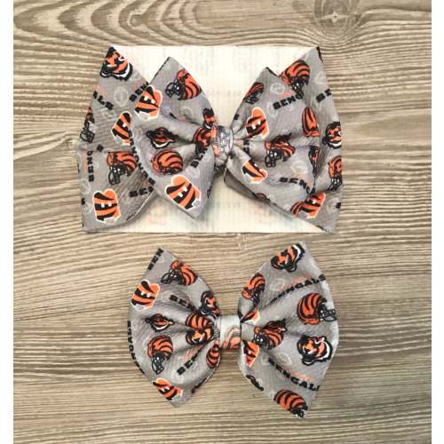 Cincinnati Bengals Football Baby Headwrap- Football Bows