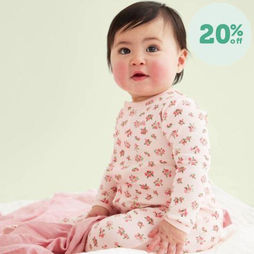 bouquet de fleurs organic cotton magnetic parent favorite footie – Magnetic Me