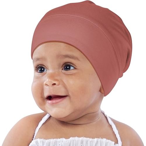OLESILK Silk Baby Bonnet for 0-6 6-12 Months - 100% Mulberry Silk Toddler Hair Bonnet, Adjustable Night Cap for Sleeping