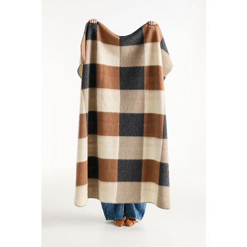 Saddle Wool Blend Throw Blanket