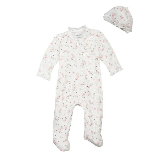 Little Me Baby Girls Preemie-9 Months Vintage Rose Footie Set