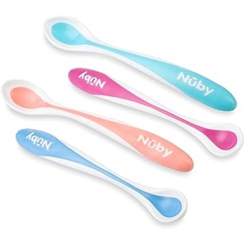 Nuby 4-Pack Hot Safe Feeding Spoons
