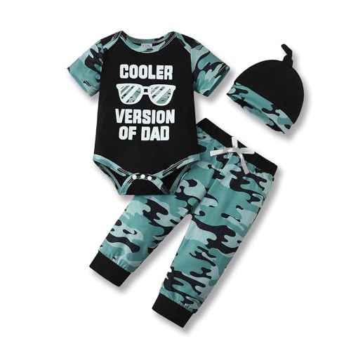 NZRVAWS Newborn Baby Boy Clothes Outfits Letter Prined Romper Pants Set Infant Baby Boy Clothing 0 3 6 9 12 18 Months