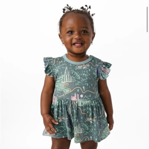 Emerald City Baby Flutter Dress – Little Crowns & Capes