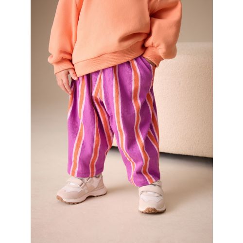 Purple Orange Stripe Barrel Leg Trousers (3mths-7yrs)