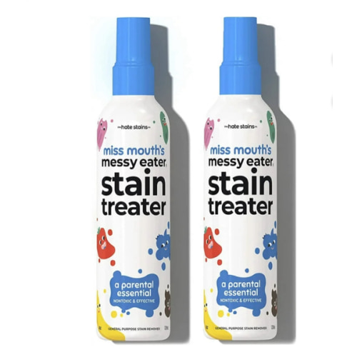 Miss Mouth's Messy Eater Stain Treater Spray - 4oz 2 Pack Stain Remover - Newborn & Baby Essentials - No Dry Cleaning Food, Grease, Coffee Off Laundry, Underwear, Fabric