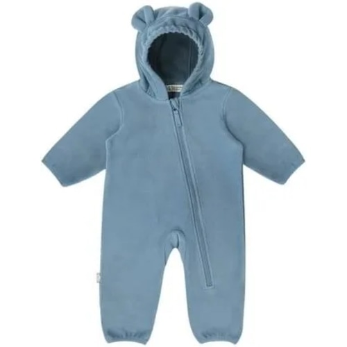 Baby Fleece Bunting Suit | Stormy Blue size small