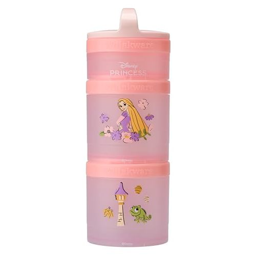 (Rapunzel) DiSNEY PRINCESS Whiskware Stackable Snack Pack - 3 Jar + Handle - White/Pink/Purple
