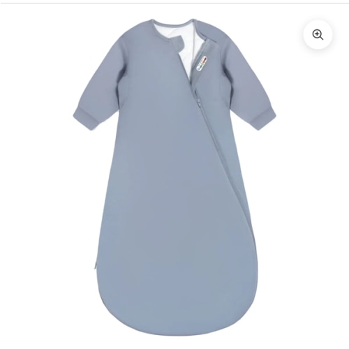 Organic Cotton & Camel Wool Long Sleeve Sleep Sack 1.0 TOG - Flint Stone