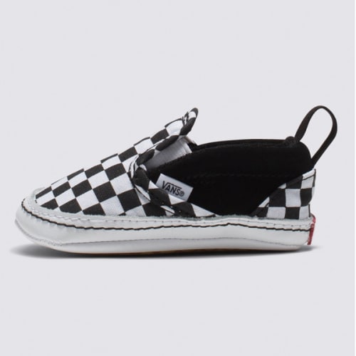 Infant Slip-On V Checkerboard Crib Shoe