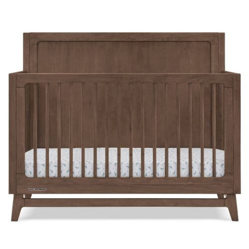 Delta Children Spencer 6-in-1 Convertible Crib - Greenguard Gold Certified - Teak Brown