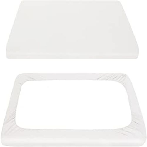 Pack and Play Sheets Fitted, Compatible with 4moms Breeze Plus Playard & Breeze GO Playard, Cotton Pack and Play Sheets Cover, White