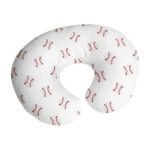 Sweet Jojo Designs Boy Support Nursing Pillow Cover (Pillow Not Included) Baseball Patch Red and White