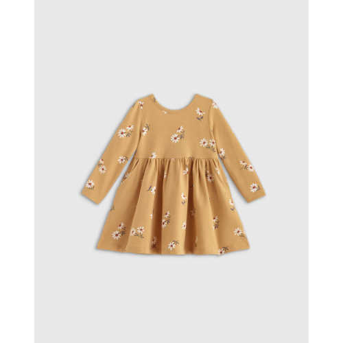 Organic Cotton Long Sleeve Skater Dress - Baby Girl