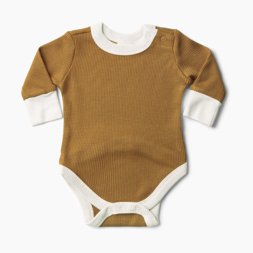 Goumikids Thermal Organic Long-Sleeve Bodysuit - Cedar, 0-3m