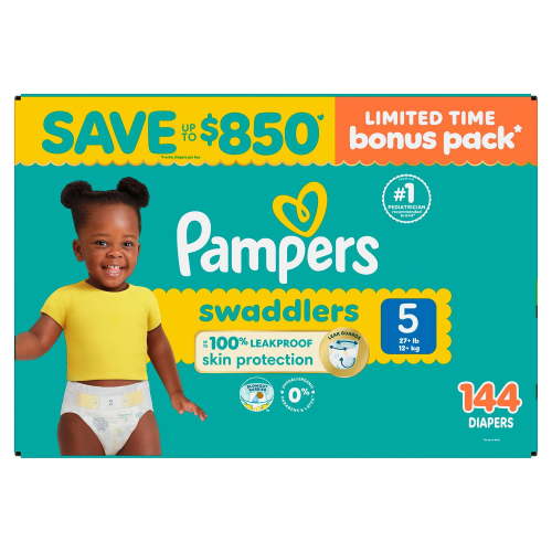 Pampers Swaddlers Diapers, Sizes Newborn-8