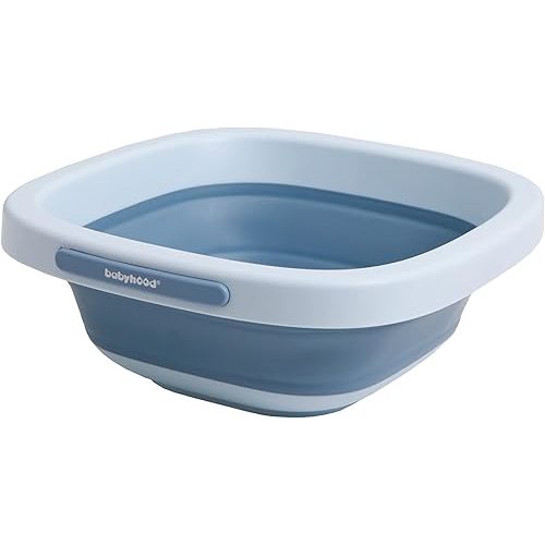 Babyhood Multi-Purpose Collapsible Wash Basin for Kids and Babies, Lightweight Portable Folding Basin for Washing Baby Bottles and Breast Pump Parts and Home Kitchen Outdoor Camping Use (2021blue)