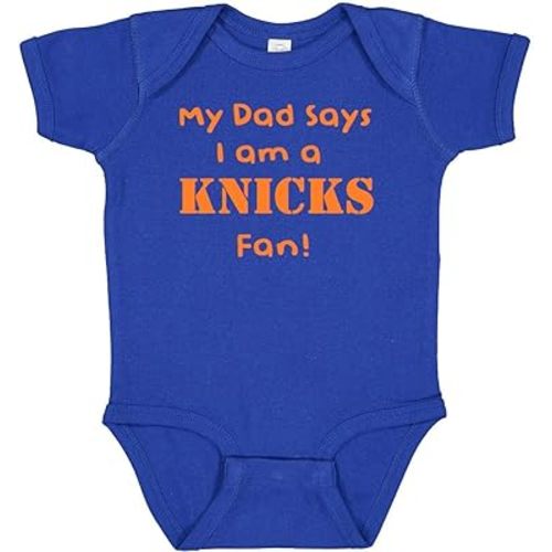 New York Basketball My Dad Says I am Fan Baby Bodysuit