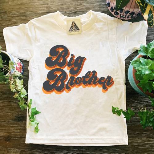 Big Brother retro tee, Retro big brother announcement, retro pregnancy announcement, retro announcement sister, big bro shirt retro