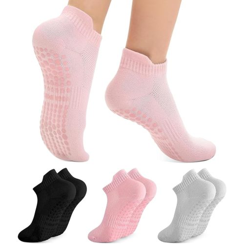 Walifrey Grip Pilates Socks, Yoga Socks with Grips for Women Non Slip