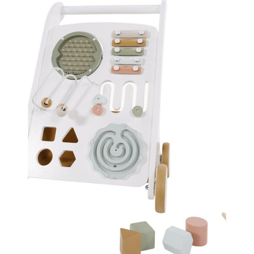 Wooden Activity Walker With Basket, Bicotti - Gathre | Maisonette