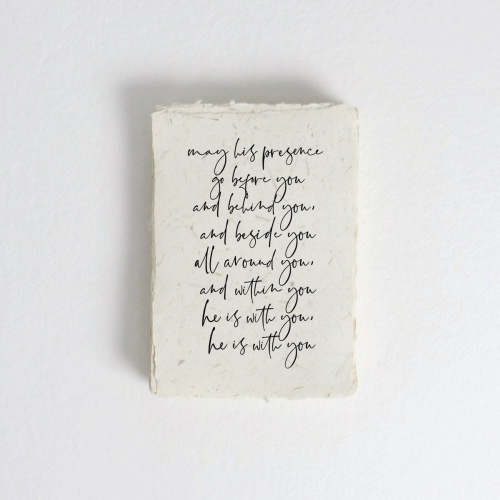 The Blessing, He Is With You Cotton Print – OUR HOUSE ABOVE
