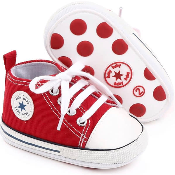 Unisex Baby Girls Boys Canvas High-top Shoes, Newborn Infant Anti-Slip Soft Sole Frist Walking Breathable Sneakers