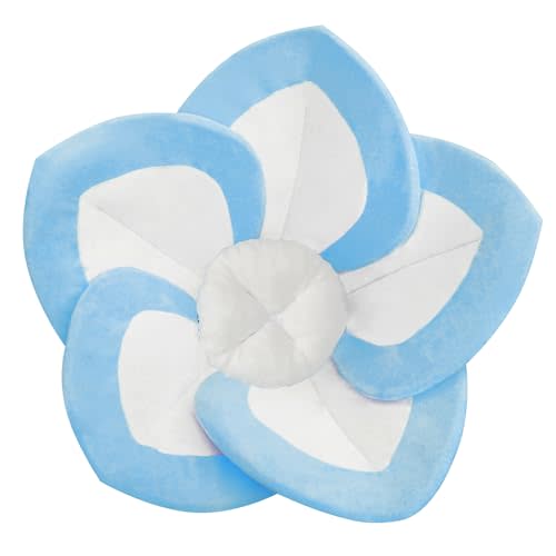 Baby Bath - Flower Baby Bath Pad Infant Bathtub Mat for Bathtub Tub Sink (Whiteblue)