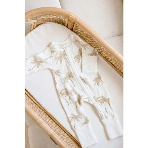 palm waffle zippy pajamas
