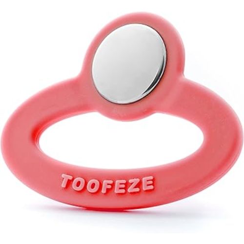 Ice Cold Baby Teether Toy – Fast Pain Relief – All Natural Silicone and Stainless – Ages 3 mos+ (Coral Pink)