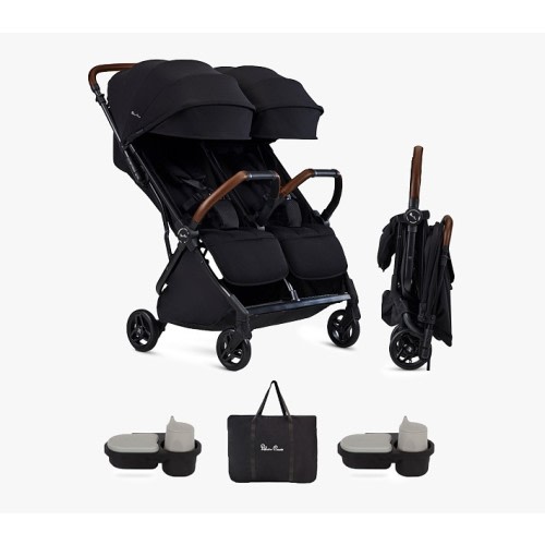 Silver Cross Jet Double Stroller and Accessory Bundle