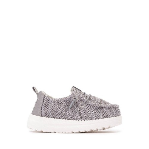 HEYDUDE LILDUDE Slip-On Casual Shoe - Baby - Grey / White