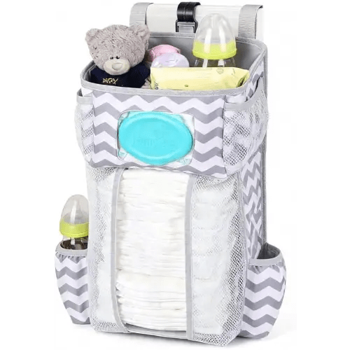 Diaper Organizer for Changing Table - Hanging Diaper Caddy - Crib Organizer