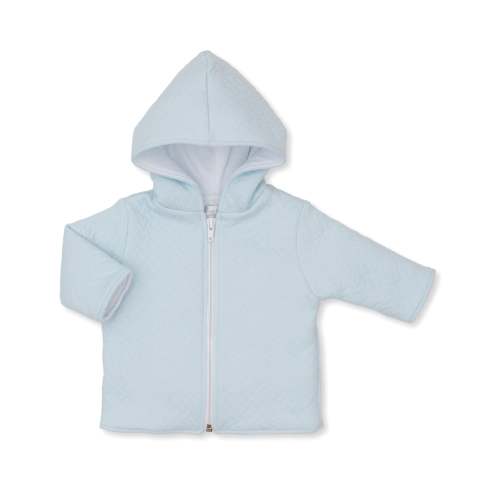 Classic Jacquards Padded Zip Jacket, Blue